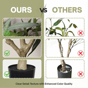 Artificial Eucalyptus <b>Tree</b> 5FT Black Pot Realistic Indoor Plant for Home Office Decoration - Product Image 3