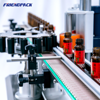 Machine d'étiquetage automatique pour petites bouteilles rondes en plastique et verre, pour boissons, eau et jus, avec impression