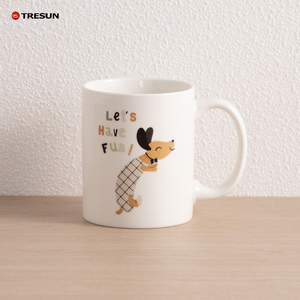 แก้วเซรามิกสีขาว TRESUN ขนาด 11 ออนซ์ สำหรับกาแฟ/ชา  แบบเคลือบพอร์ซเลนสำหรับงานซับลิเมชั่น  ใช้กับเครื่องล้างจานและไมโครเวฟได้ ได้รับมาตรฐาน CE/EU - Product Image 2