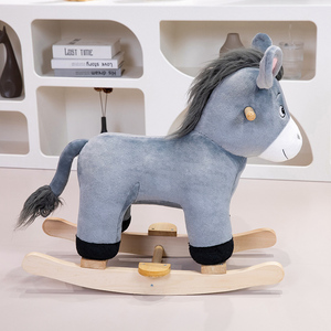 Cheval à bascule pour enfants de 2 à 6 ans, licorne rose, âne gris, jouet pour enfants, cadeau, cheval à bascule pour enfants - Product Image 3