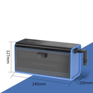 Filtro Esterno <span class=keywords><strong>di</strong></span> Alta Qualità 3 in 1 per <span class=keywords><strong>Acquario</strong></span>, Silenzioso, con Ciclo d'Acqua, Scatola Filtrante Rettangolare in Plastica da Appendere, 25W 220V - Product Image 5