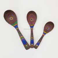 Ensemble de 3 louches en bois de Pakkawood, grandes louches à soupe pour la cuisine, cuillères en bois, ustensiles de cuisine, cuillère pour cuisiner