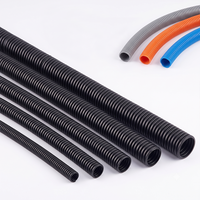 Kabel Sensor Industri PP Tahan Api Hitam 36mm 48mm, Saluran Plastik Fleksibel untuk Pengalihan Kabel, Pasokan Massal