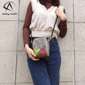 Bolso de Hombro de Cuero Andong para Mujer, Nuevo 2020, Bolsos Bandolera, Bolso para Teléfono, Bolso Pequeño Vintage, Bolso Retro para Chicas - Product Image 1