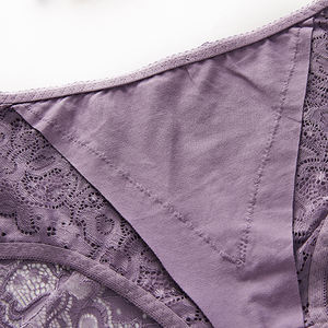 BEIZHI 太った女性用下着 パンツ ハイウエスト プラスサイズ レース セクシー 透明パンティー ピーク コットンブリーフ - Product Image 6