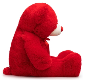 <span class=keywords><strong>Peluche</strong></span> personalizzato grande orsacchiotto <span class=keywords><strong>rosso</strong></span> con nastri - Product Image 3