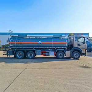 รถบรรทุกถังเคมีสแตนเลส DONGFENG 8x4 ขนาด 20 ลูกบาศก์เมตร สำหรับขนส่งโซดาและกรด  รถบรรทุกถังสำหรับขนส่งของเหลวอุตสาหกรรม - Product Image 3