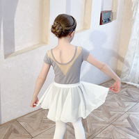 Jupe de danse de performance unie pour enfants ML180 en gros, en tissu mousseline, design une pièce pour filles
