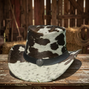 Sombrero de Vaquero de Cuero Ajustable y Elegante, Estilo Occidental, Hecho a Mano, con Pelo de Vaca, para Deportes, Casual, Negocios, Fiestas y Viajes, Novedad 2026 - Product Image 4
