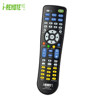 Télécommande universelle intelligente 6-en-1 I-remote SMR936 à code fixe et code d'apprentissage avec fonction personnalisée en plastique