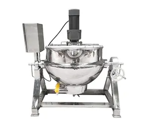 Mixer memasak dinding ganda, Ketel jaket listrik fase tunggal 220V, Boiler Susu Industri, mixer memasak dinding ganda 50 Liter