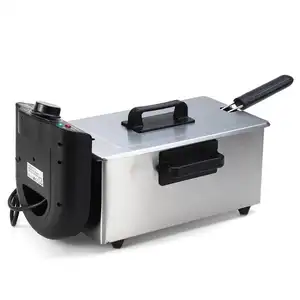3L deep fryer electric deep fat fryer with stainless steel housing and vewing window and grease filter