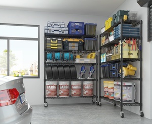 Étagère en fil métallique NSF de stockage d'usine de Guangzhou <span class=keywords><strong>sur</strong></span> roulettes étagère intérieure pour atelier de garage de cuisine - Product Image 6