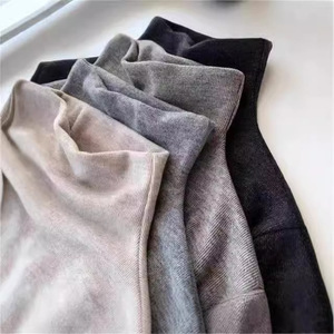 Women's Knit Turtleneck Top 280g Viscose Fiber Soft Minimalist Slim Fit Long Sleeve Base Layer Oatmeal Light Gray Coffee Dark - Product Image 1