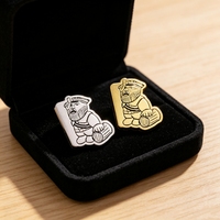 Insignia de Metal Esmaltada Personalizada con Forma a Medida, Patrón de Dibujos Animados Grabado para Promoción, Recuerdo, Pin de Solapa de Esmalte Suave Duradero
