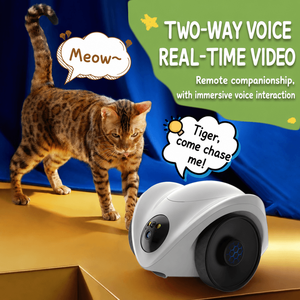 Robot intelligent pour animaux de compagnie, jouet, distributeur de friandises, laser, moniteur intérieur mobile, IP56, durable, ABS écologique, vision nocturne IR 10m, audio bidirectionnel, chien - Product Image 3