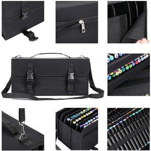 Estuche para Marcadores de 171 Ranuras, Organizador Extensible Plegable para <span class=keywords><strong>Copic</strong></span>/Prismacolor, con Asa y Correa para el Hombro, Bolsa para Suministros de Arte y Labiales - Product Image 3