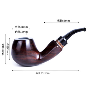 Bán Buôn 9Mm Lọc Bằng Gỗ Của Nhãn Hiệu Thuốc Lá Ống Màu Đỏ Bằng Gỗ Mun Biểu Tượng Tùy Chỉnh Miễn Phí Màu Xanh Lá Cây Gỗ Đàn hương Hút Ống Bán Buôn - Product Image 3