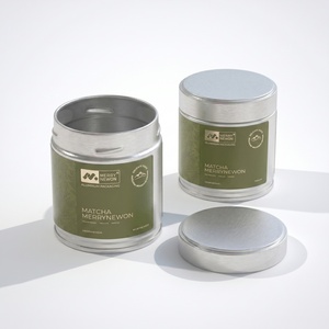 Double Lid Cylinder Matcha Tin Canister Airtight Aluminum Tea Can Food Grade Container for Organic Green Tea Powder Candy - Product Image 5