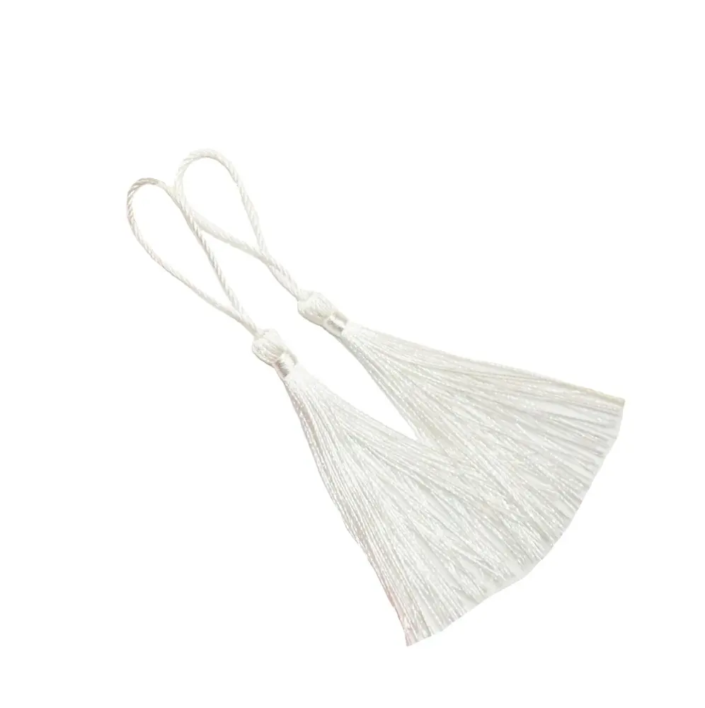 Monodn Fashionable Silky Floss white bookmark Tassels graduation tassels