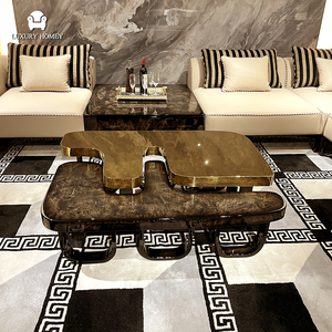 <span class=keywords><strong>Canapé</strong></span> d'angle de luxe avec table basse, mobilier de maison tendance, ensemble de canapés en cuir italien de luxe, meubles de salon - Product Image 6
