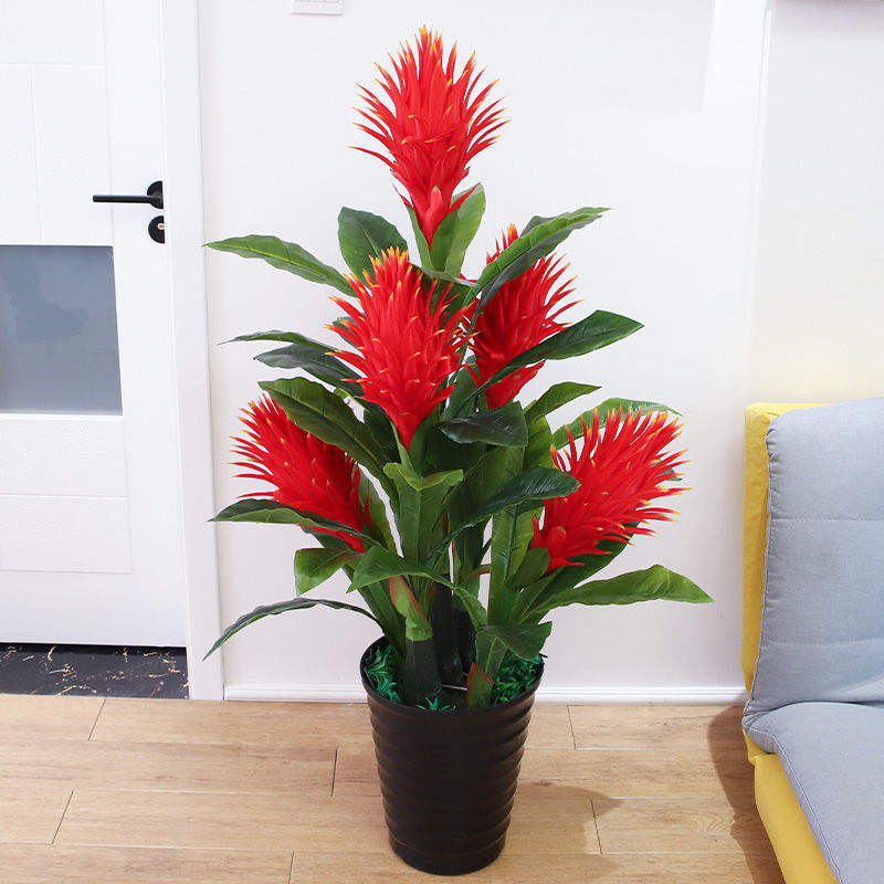 120cm simulation à cinq têtes feu phoenix * herbe en pot