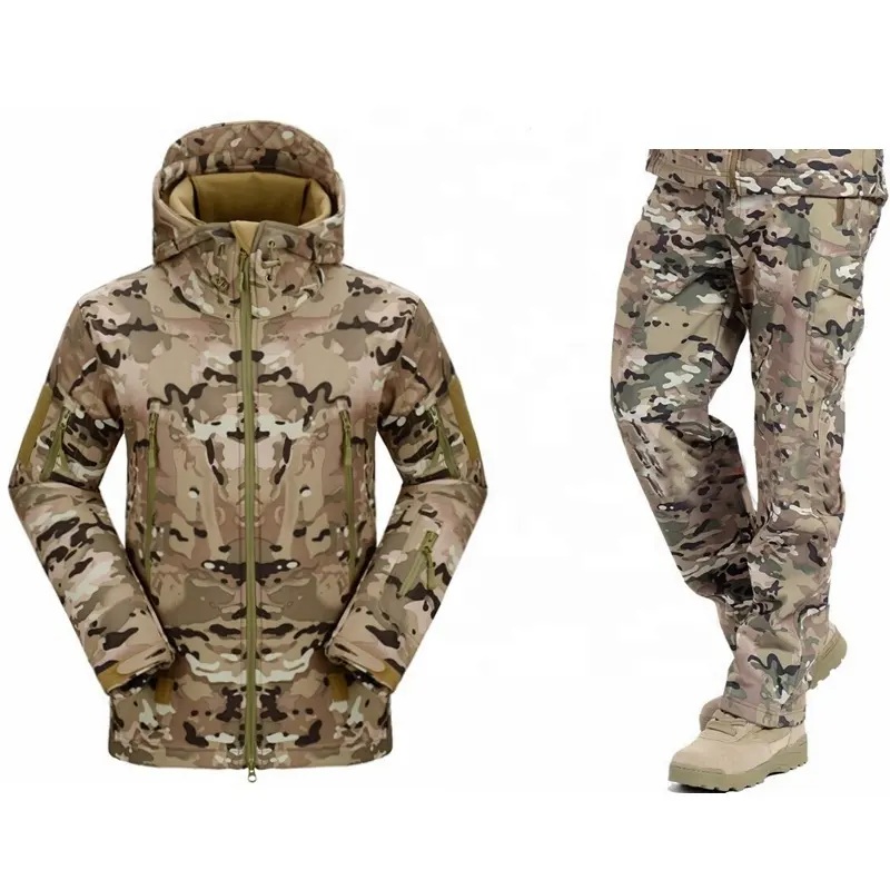 शीर्ष बिक्री पुरुषों शिकार पर्वतारोहण सर्दियों जैकेट पैंट छलावरण सेना कपड़े निविड़ अंधकार ऊन गर्म सामरिक जैकेट <span class=keywords><strong>सैन्य</strong></span> <span class=keywords><strong>वर्दी</strong></span>