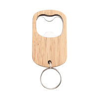 Décapsuleur porte-clés multifonction en acier inoxydable et bois de hêtre – Ouvre-boîte pliant portable en gros