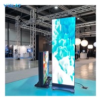 Afficheur numérique LED Vislat P2.5 & P1.86, pliable, portable, étanche, haute luminosité, pour affichage publicitaire vidéo