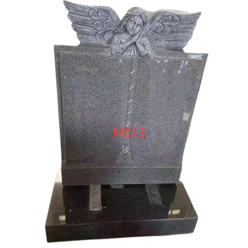China Headstone Black Granite Grave Stone Cemetery Tombstones and Monuments Gravestone with Factory Price