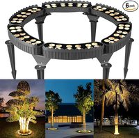 12W Noir Solaire LED Hug Arbre Lumière Solaire Hold Colonne Lampe Anneau Jardin Led Spot Lumière Ip65 Extérieur Paysage Projecteur