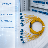 Cordon de brassage à fibres optiques KEXINT 12 cœurs monomode OS2 LC/UPC pour équipement de fibre optique et câblage de rack de centre de données