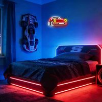Enseignes néon de voitures de sport pour décoration murale, style LED de voiture de sport tendance pour garage, bars. Enseignes néon pour salle de jeux de course Super Racing
