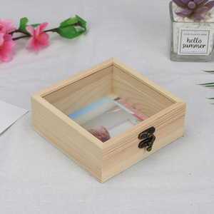 Caja de almacenamiento de madera rectangular con cerradura para joyería, reloj, gafas, recuerdos de boda, perfume, lápiz labial, caja de regalo - Product Image 3