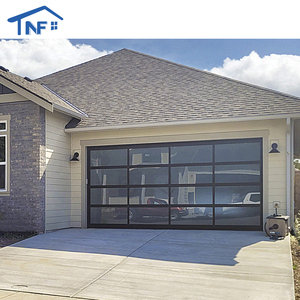 باب مرآب أوتوماتيكي قابل للطي مقاس 10 × 10 أقدام بدون إطار من الألومنيوم مع نافذة خارجية من البليكسيجلاس عازلة للحرارة - الأسعار - Product Image 1