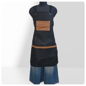 Delantal sin Mangas con Cinta de Cintura de Cera de Aceite, Versión Coreana, para Barista, Tienda de Té con Leche, <span class=keywords><strong>Arreglos</strong></span> Florales, Restaurante, Estudio, Trabajo, para Hombre y Mujer - Product Image 1