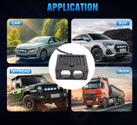 Accessoires de voiture, feux de calandre 60W 6500K, lentille de projecteur bi-LED à 2 lentilles, kit de conversion de feux de calandre avant de voiture
