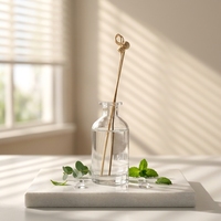 Bouteille diffuseur de parfum en verre dépoli transparent 90ml 200ml Écologique Réutilisable Aromathérapie Cadeau Personnalisé pour Pot à Bougie