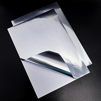 Venta al por mayor de pegatinas metálicas de aluminio imprimibles a prueba de agua 8,5 "x 11" A4 papel adhesivo PET de plata cepillada para impresora de inyección de tinta