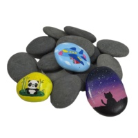 Pierres à peindre DIY, galets plats et lisses de 5 à 8 cm, pierres de rivière naturelles, écologiques, non toxiques, pour les loisirs créatifs des enfants, le graffiti, l'art et la décoration de la maison