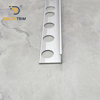 DECORTRIM Profilé en aluminium en L pour carrelage 22 mm avec base dentelée antidérapante pour nez de marche et bordure de marche