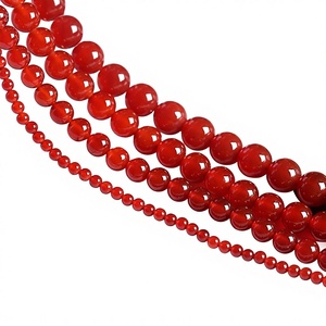Perles d'agate <span class=keywords><strong>rouge</strong></span> naturelle en vrac, rondes/circulaires, pour la fabrication de bijoux DIY, bracelets semi-finis, vente en gros, directement de l'usine - Product Image 1