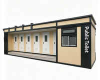 Maison préfabriquée de luxe personnalisable, toilettes mobiles, design moderne, conteneur en acier pour bureau, hôpital, zones extérieures, appartements