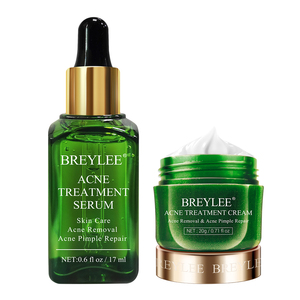 BREYLEE OEM Tea <b>Tree</b> Essential Oil Acne Skin Care Set Anti Acne <b>Face</b> Cream Acne Removal Serum - Product Image 6