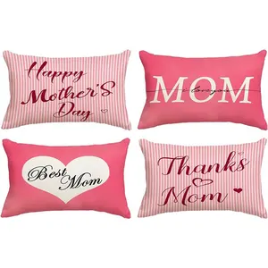 Amazon Hot Sale Happy Mothers And Fathers Day Pillow Covers Cushion Covers Pillow Case Gift