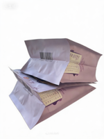 Sachet d'emballage biodégradable à fond plat et soufflet latéral, finition douce au toucher, thermoscellable, personnalisable pour aliments, aliments pour bébés, sushis et salades