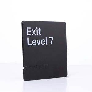 Sortie d'escalier personnalisé ADA Signalisation en métal en acier inoxydable Braille Signes pour bâtiments - Product Image 1