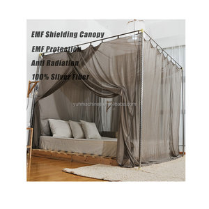 Cube de sommeil sain-<span class=keywords><strong>Moustiquaire</strong></span> anti-radiations carrée en fibre d'argent, enferme votre lit pour une sécurité totale des CEM. - Product Image 2