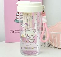Tasse à thé PC Flower avec paille intégrée et couvercle, portable pour le camping et les voyages en extérieur, pour boissons chaudes