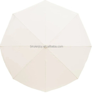 <span class=keywords><strong>Parasol</strong></span> d'extérieur en <span class=keywords><strong>toile</strong></span> de qualité supérieure blanc antique Poteau en bois portable UPF50 Parapluie de plage moderne pour cour pour les vacances d'été - Product Image 3